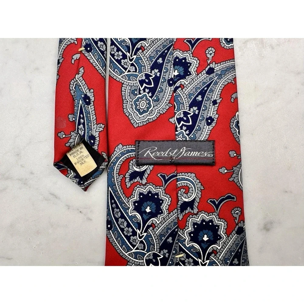 Vtg‎ Reed St. James 100% Silk Made In The USA